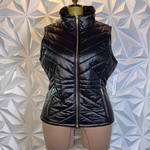 Calvin Klein Black Quilted Varsity Jacket